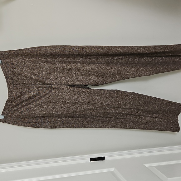 Charter Club Vintage Women's Brown Wool- Silk Blend Tweed Trousers Size 14 - Picture 1 of 9